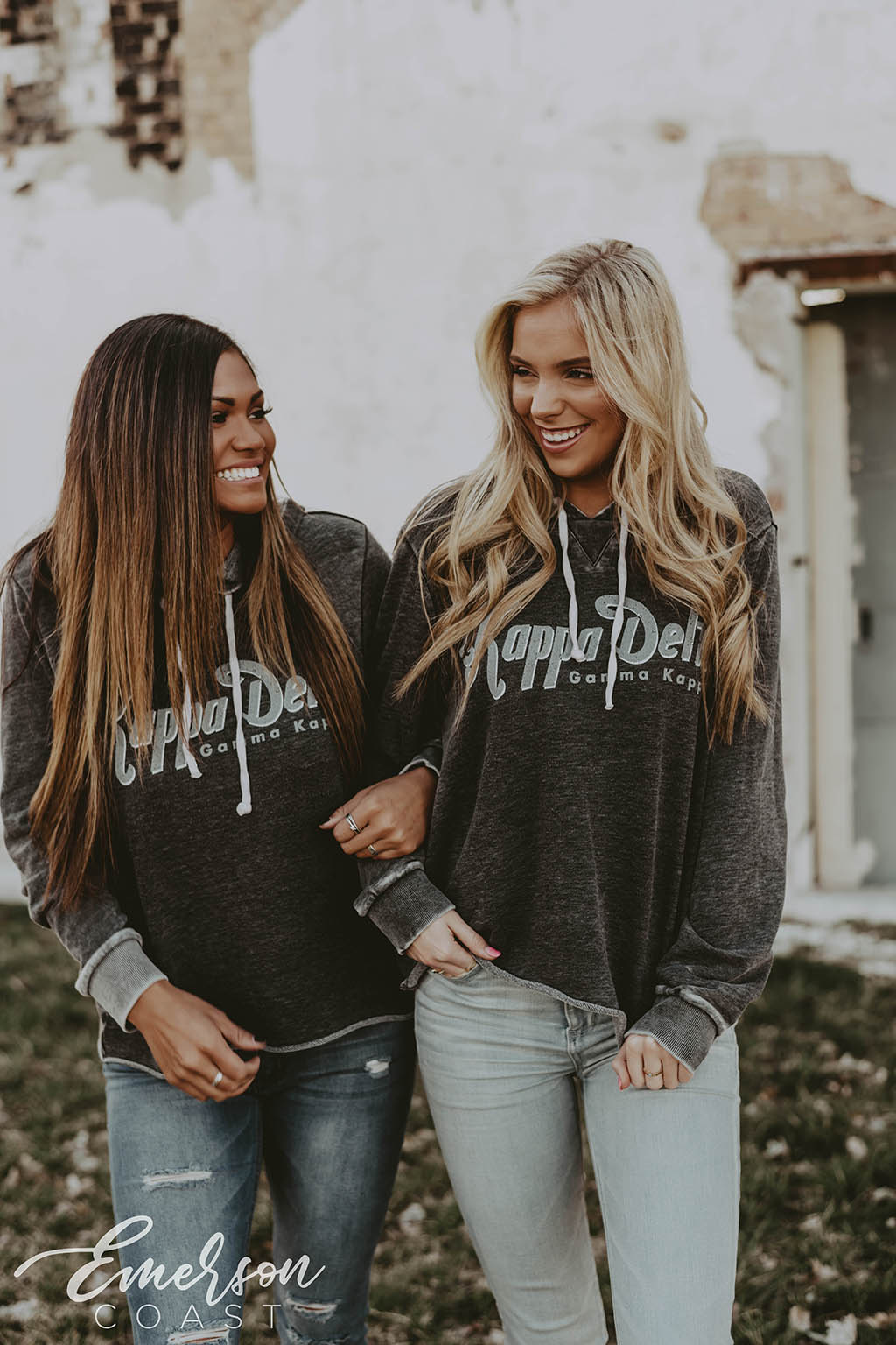 Kappa Delta Gray Distressed Hoodie