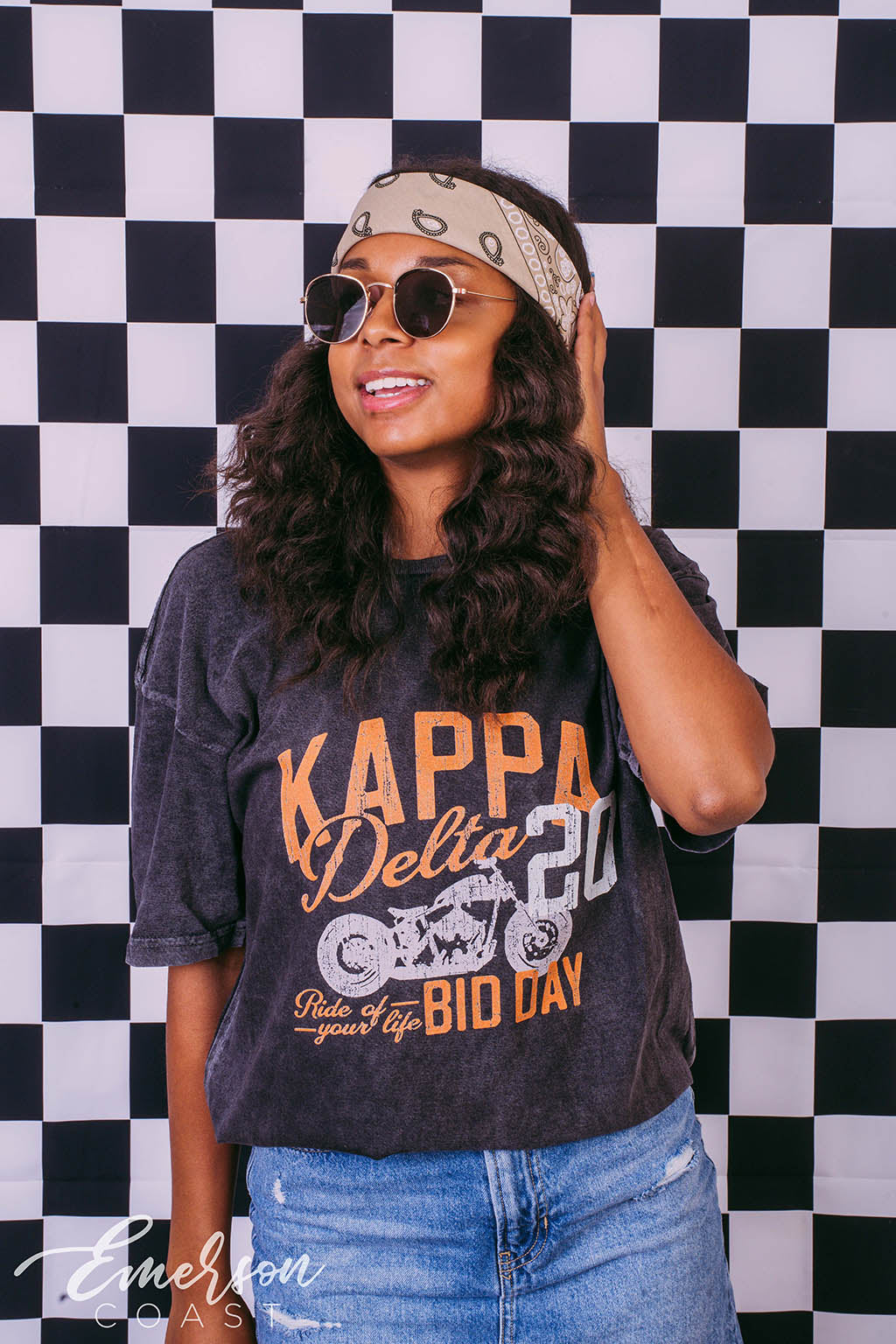 Kappa Delta Ride of Your Life Bid Day Mineral Wash Tee