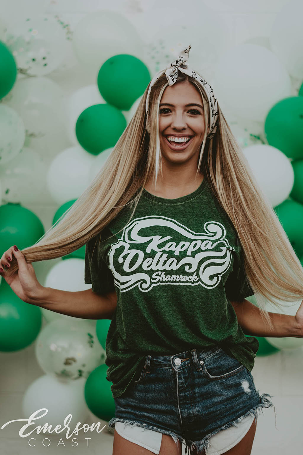 Kappa Delta Shamrock Retro Tshirt