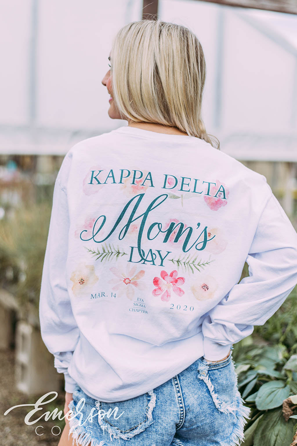 Kappa Delta Watercolor Moms Day Long Sleeve Tee