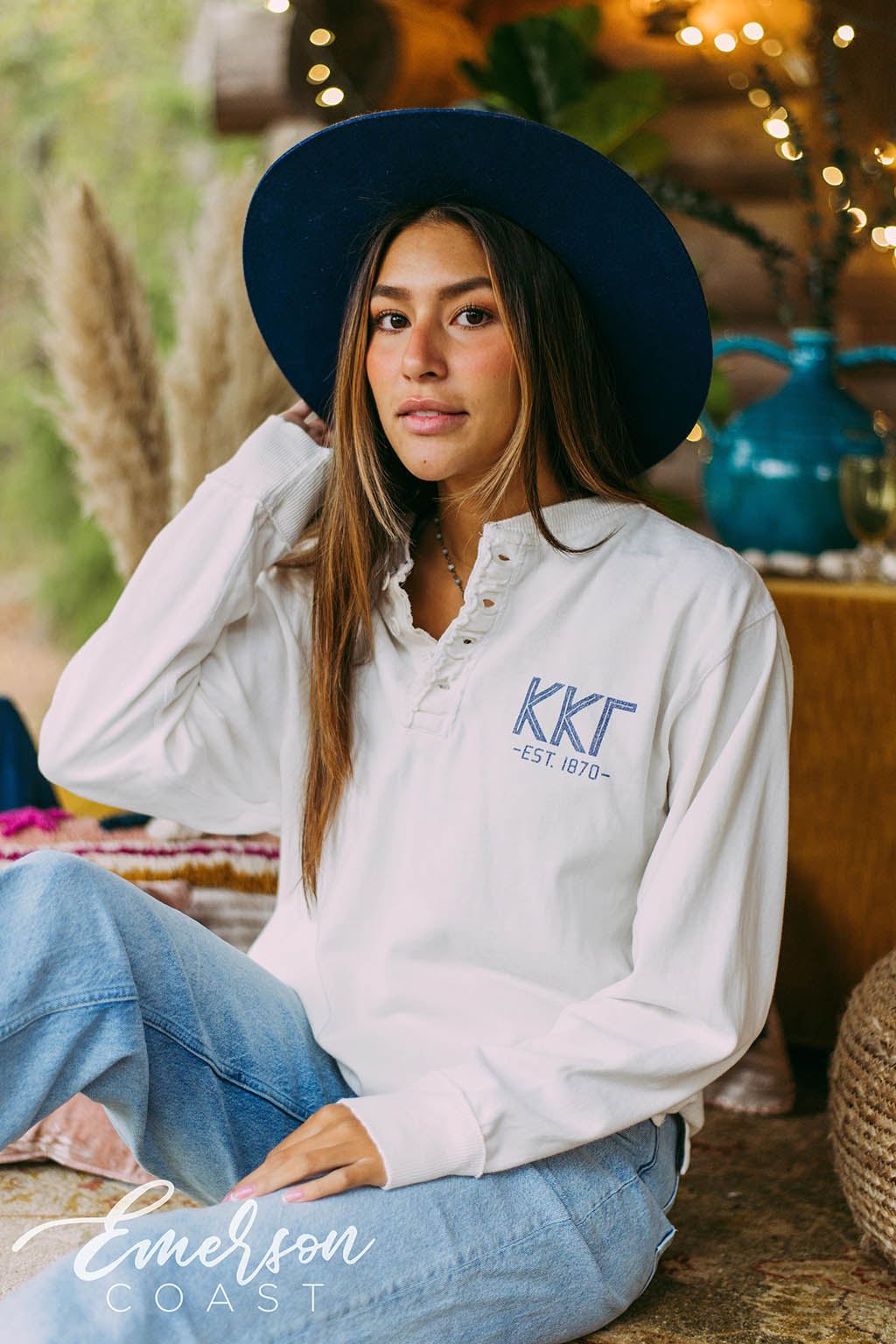 KKG Letter Long Sleeve Henley