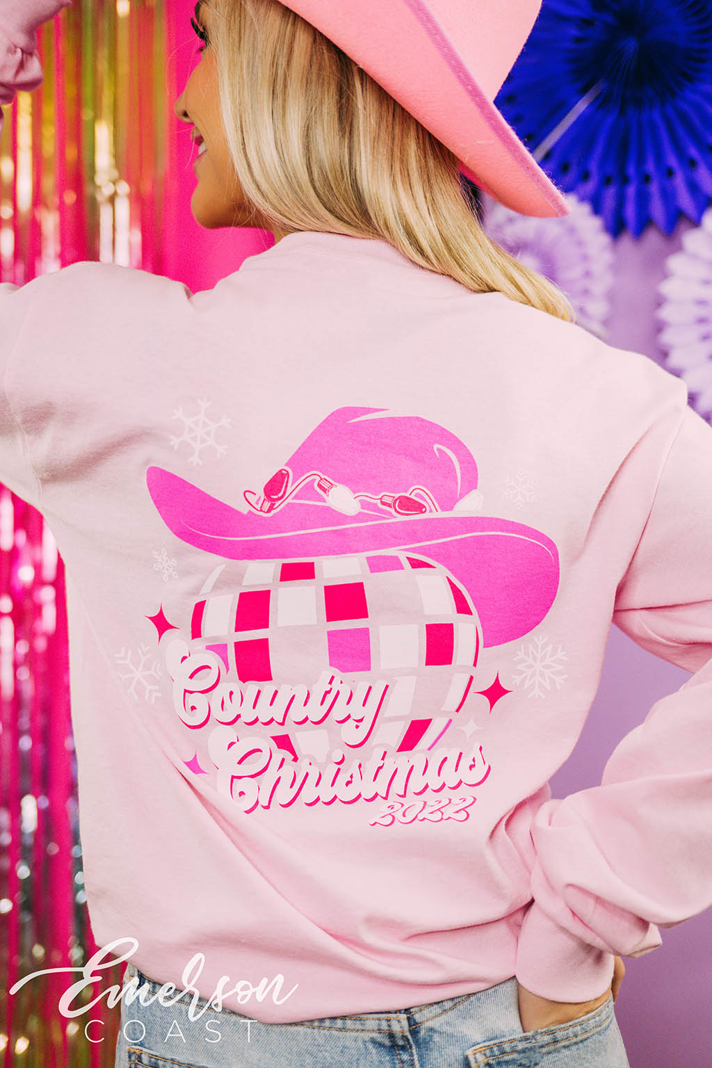 Pi Beta Phi Country Christmas Long Sleeve Tee