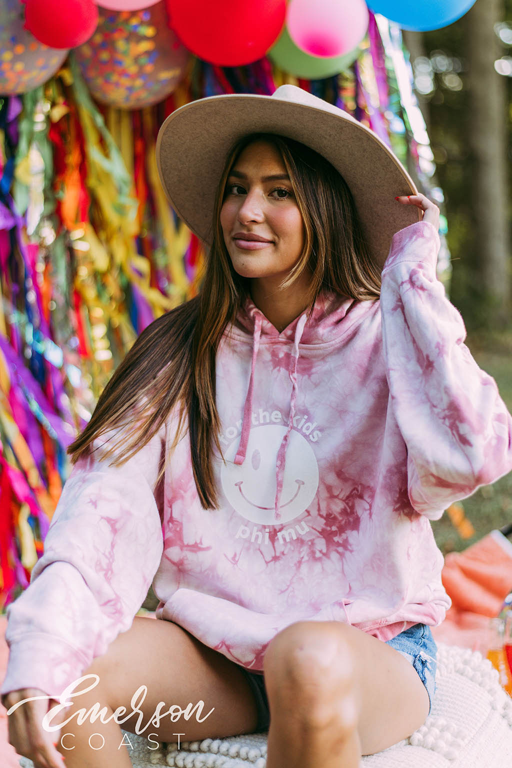 Phi Mu For The Kids Smiley Face Hoodie