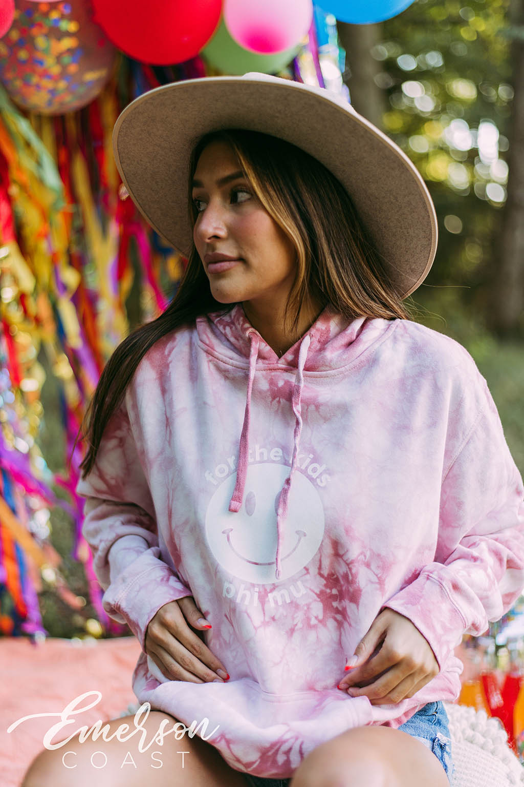 Phi Mu For The Kids Smiley Face Hoodie