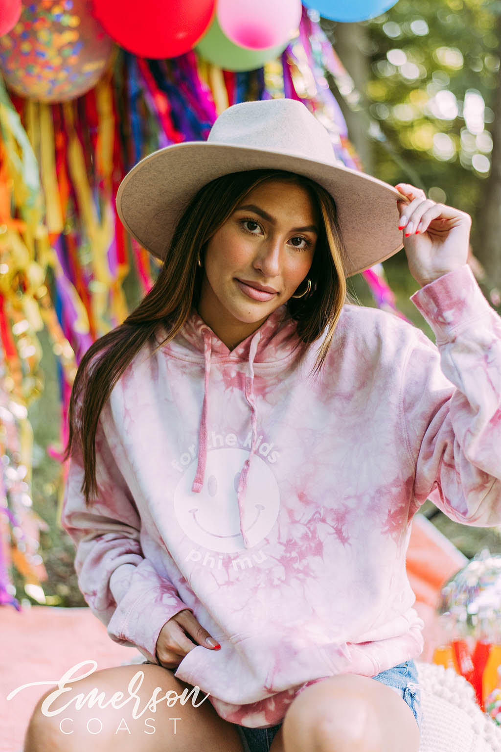 Phi Mu For The Kids Smiley Face Hoodie