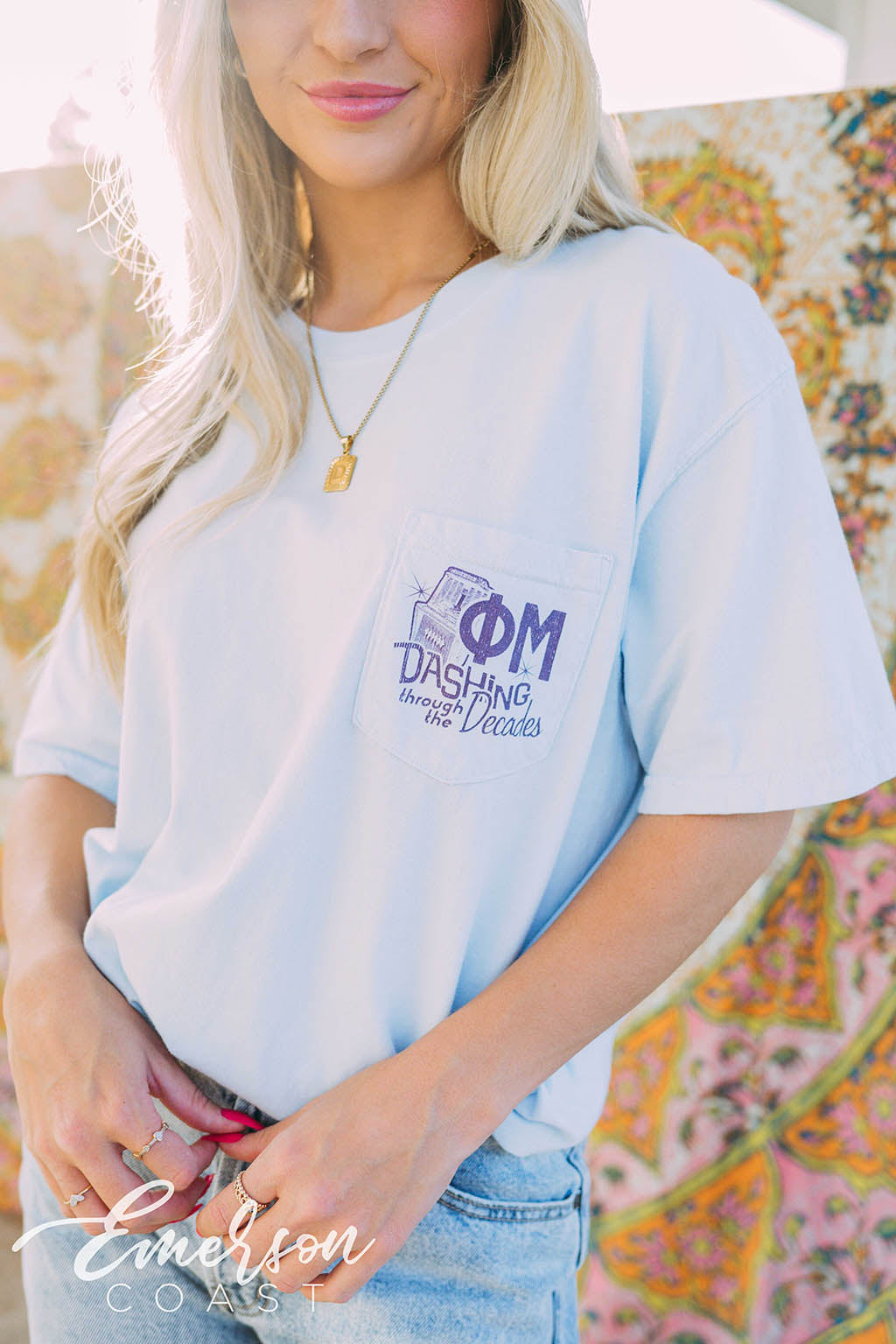 Phi Mu Function Dashing Through The Decades Tee