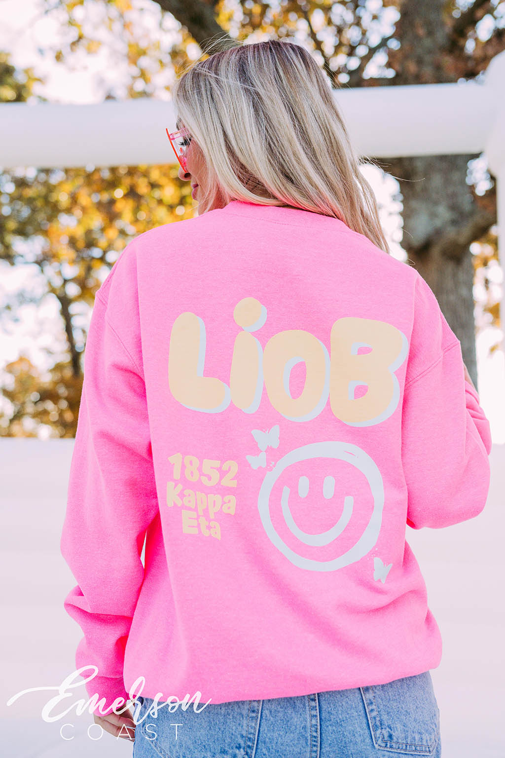 Phi Mu PR LIOB Smiley Face Crewneck