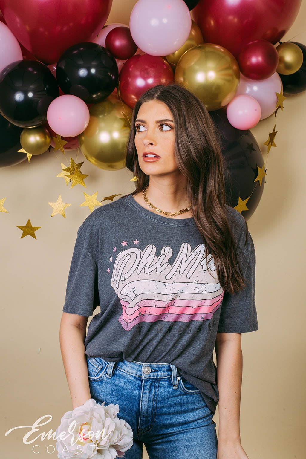 Phi Mu 3D Acid Wash Tee