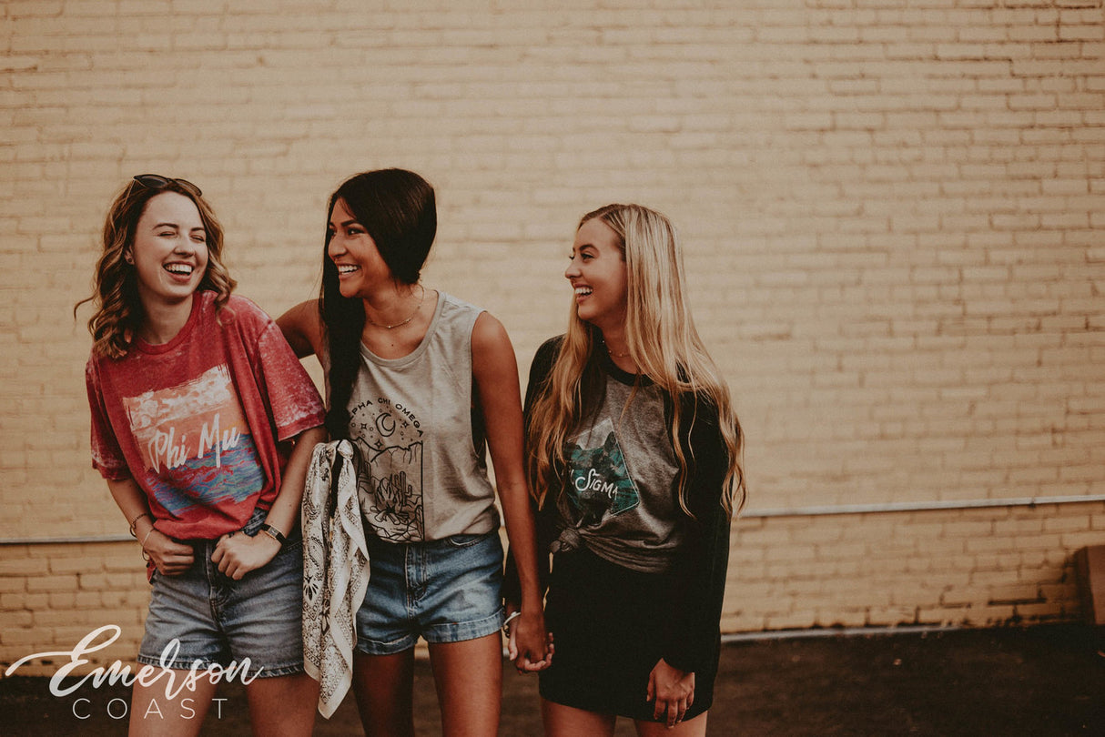 Phi Mu Acid Wash PR Tee