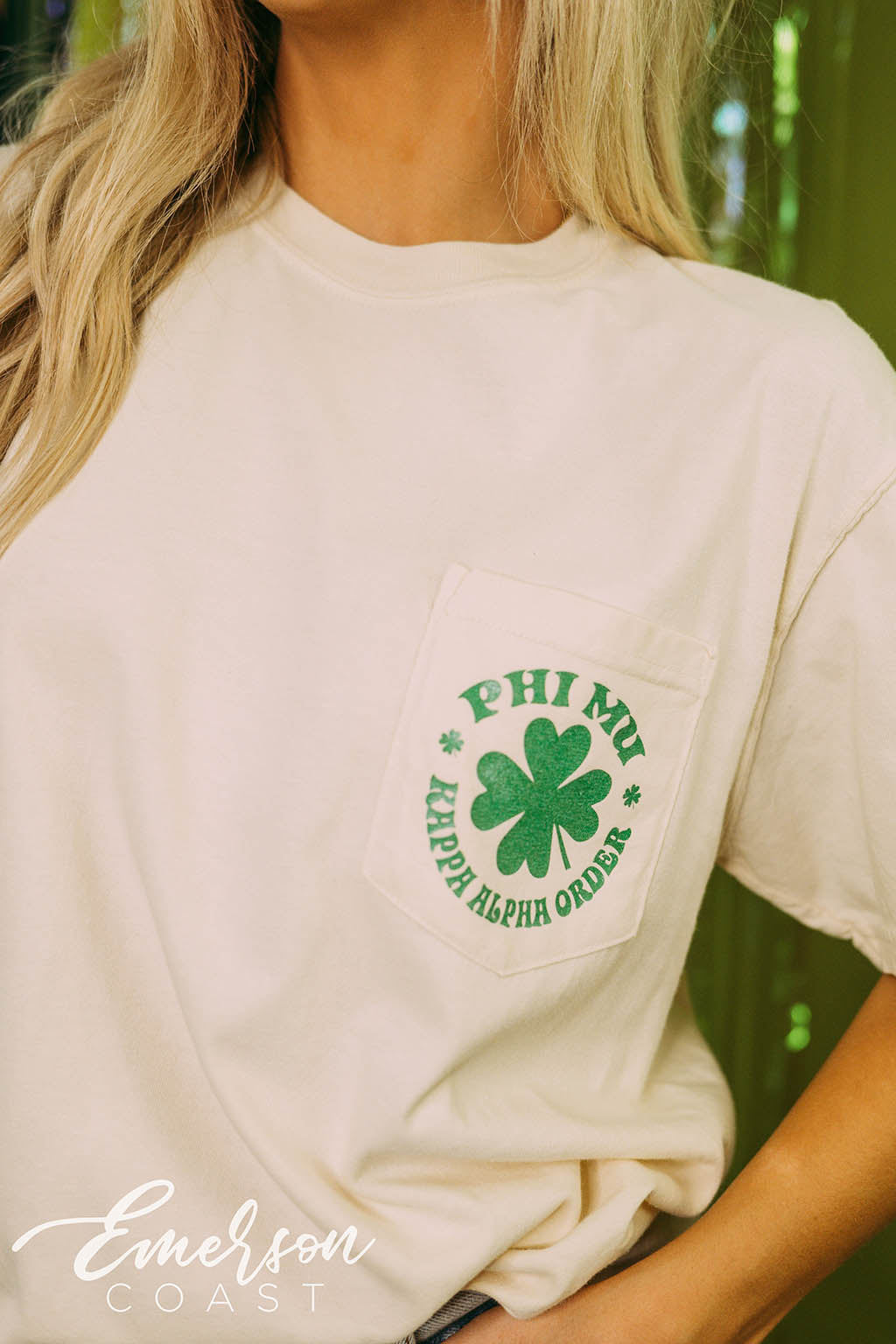 Phi Mu Social Shamrock Shake Down Tee