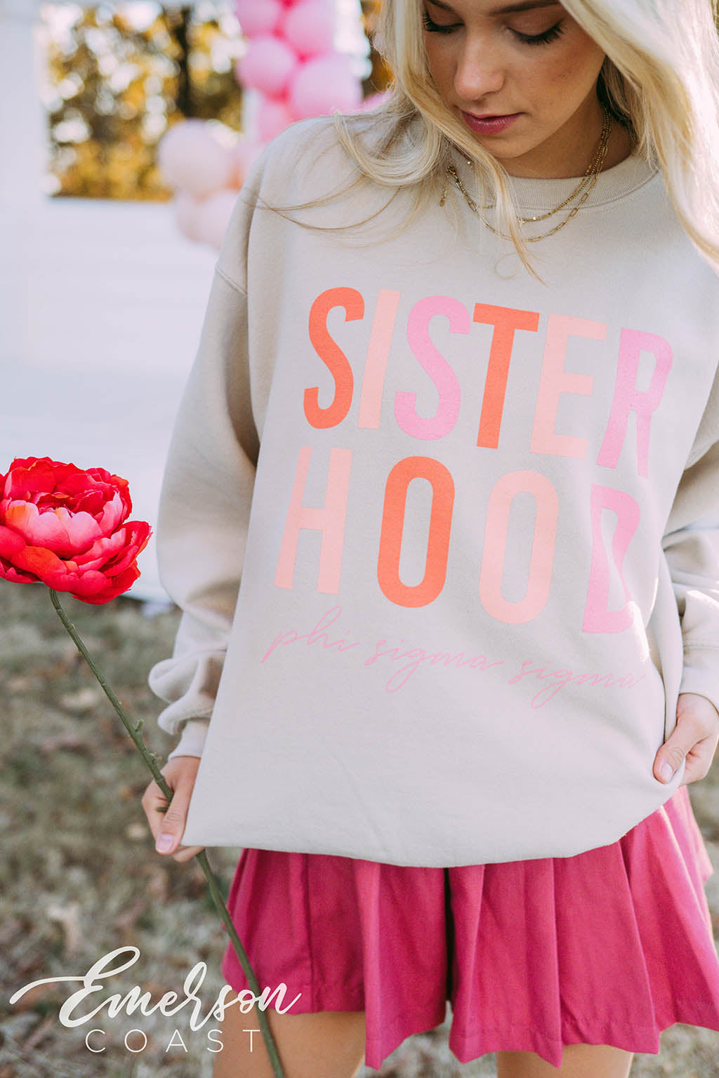 Phi Sigma Sigma Sisterhood Sand Crewneck