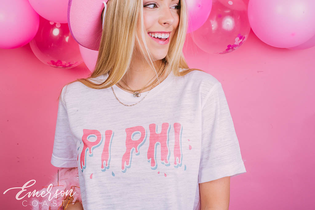 Pi Phi Drip Bid Day Slub Tee