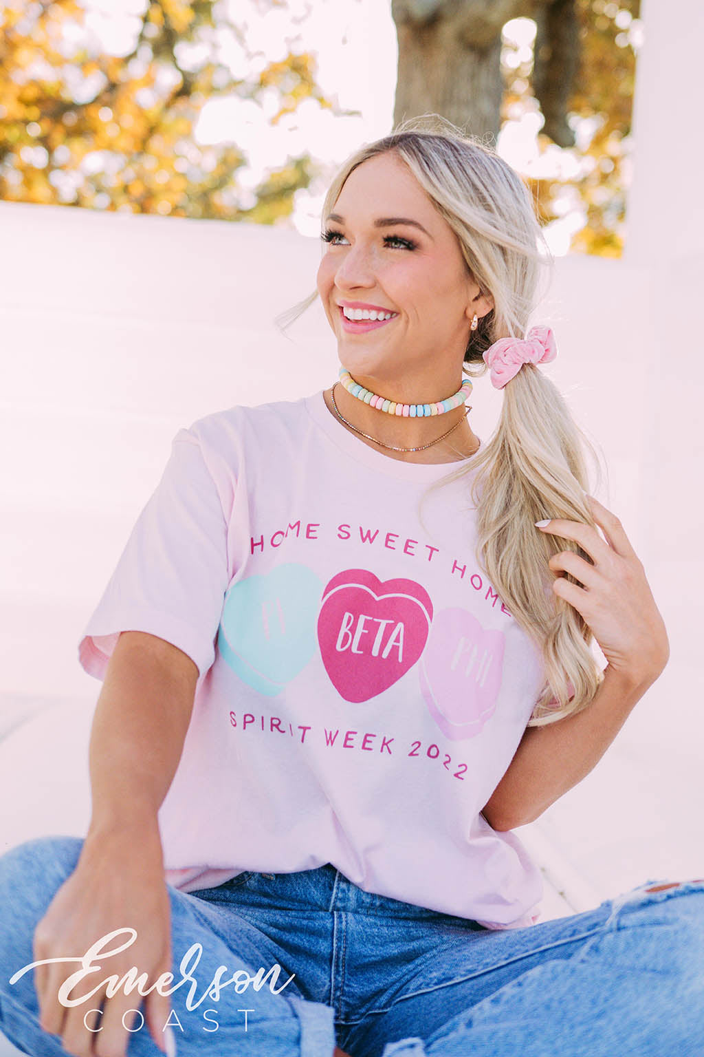 Pi Beta Phi Spirit Week Candy Hearts Tee
