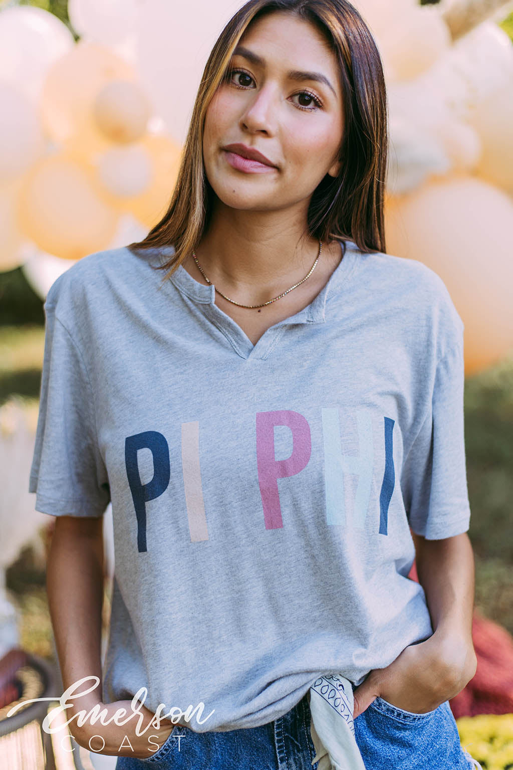 Pi Beta Phi Gray Recruitment Tee