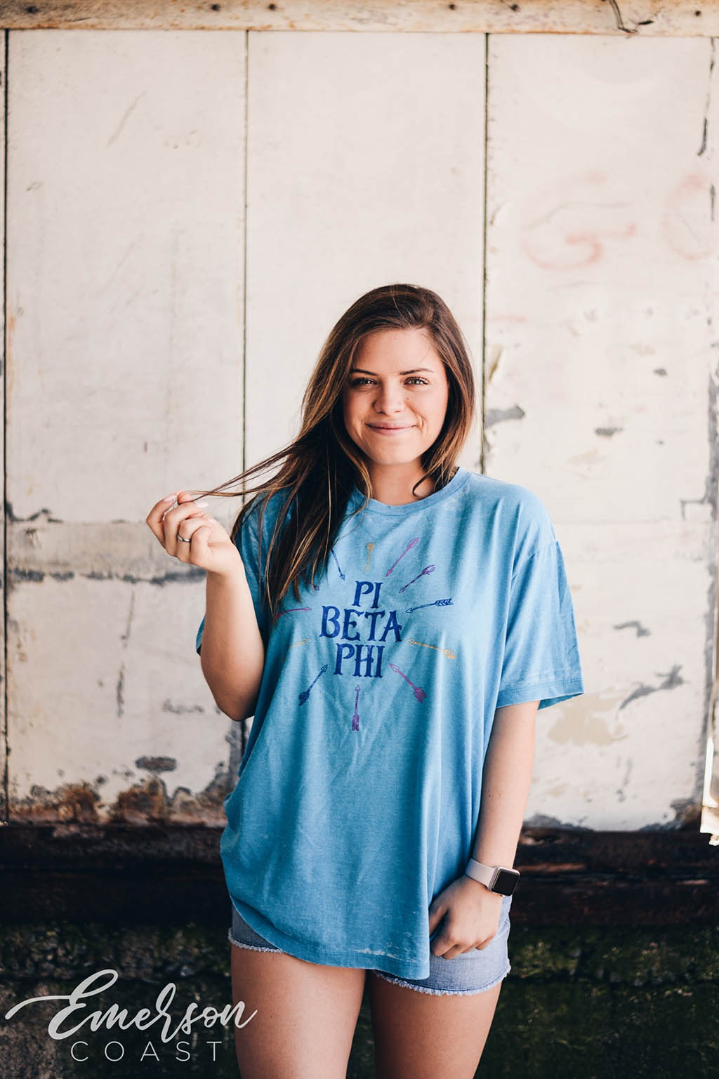 Pi Phi Arrow Acid Wash Tshirt