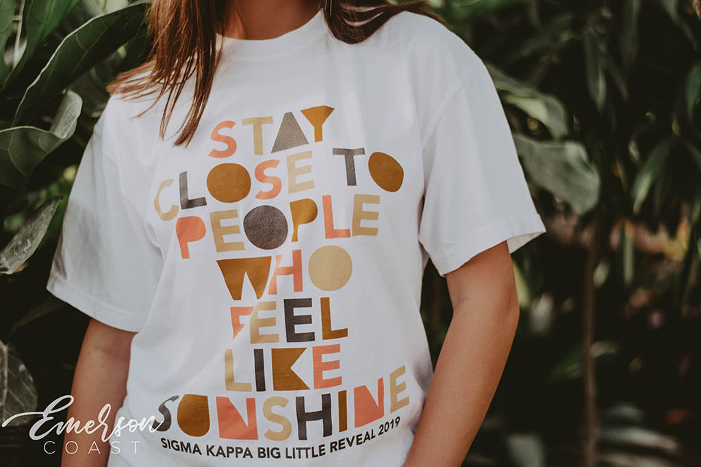 Sigma Kappa Sunshine Big Little Reveal Tshirt