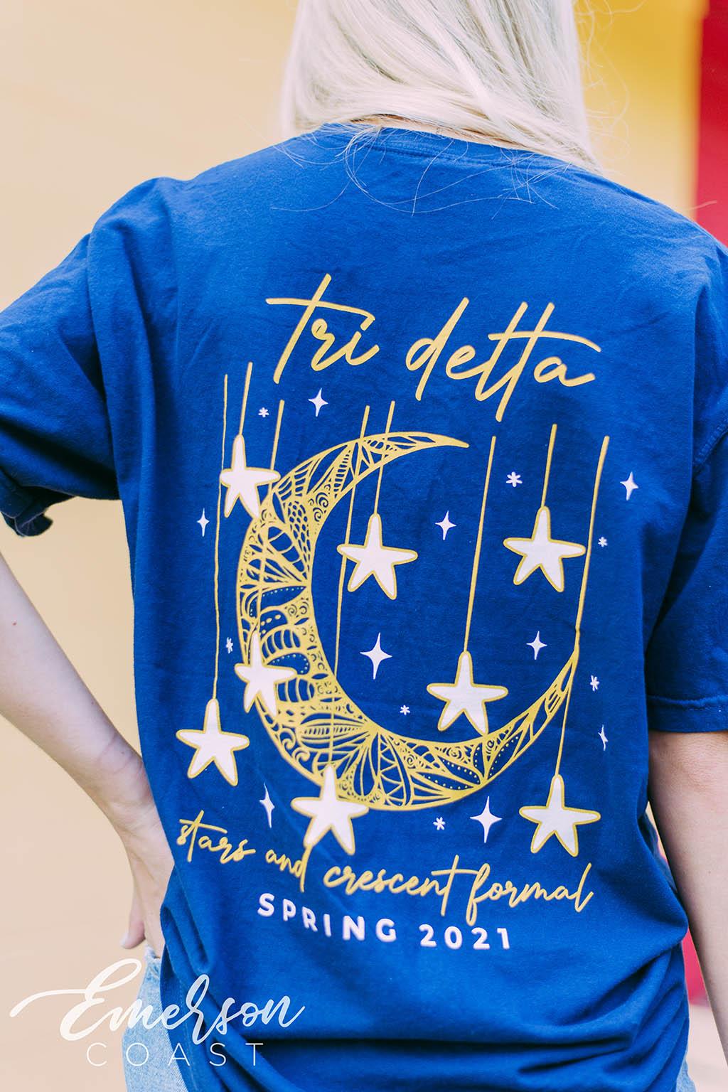 Tri Delta Stars and Crescent Formal Tee