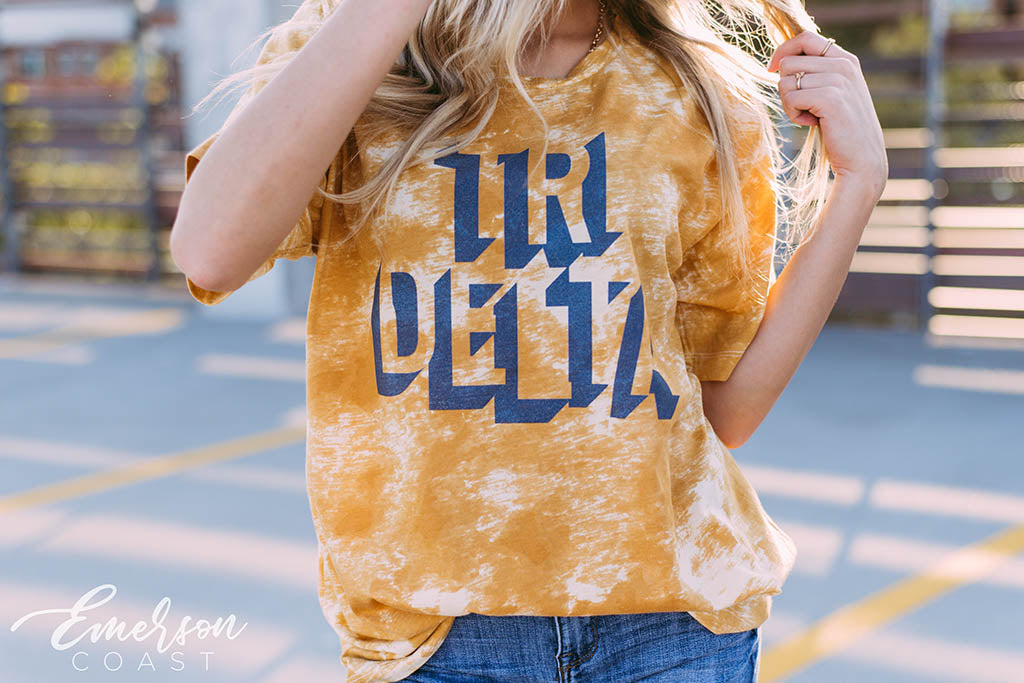Tri Delt Yellow Tie Dye PR Tee