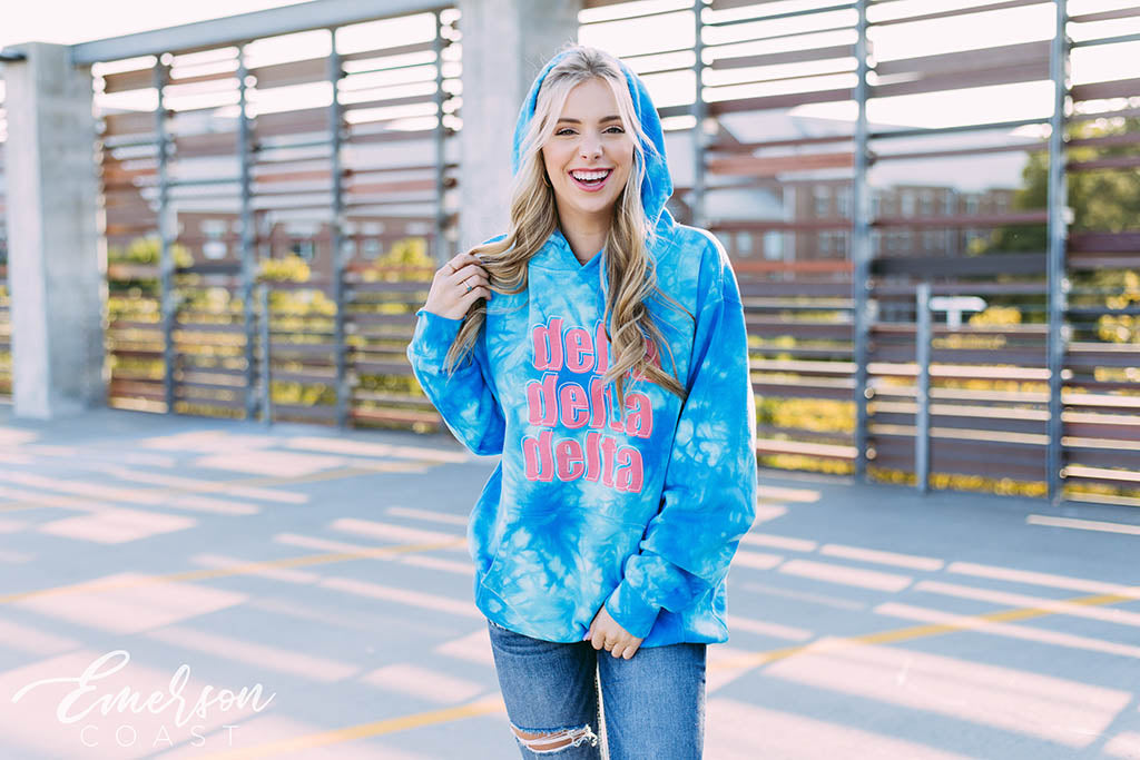 Delta Delta Delta Crystal Wash PR Hoodie