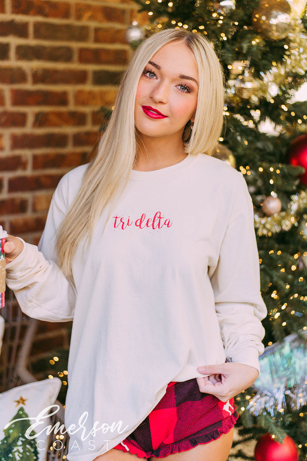 Delta Delta Delta Christmas Long Sleeve Tee