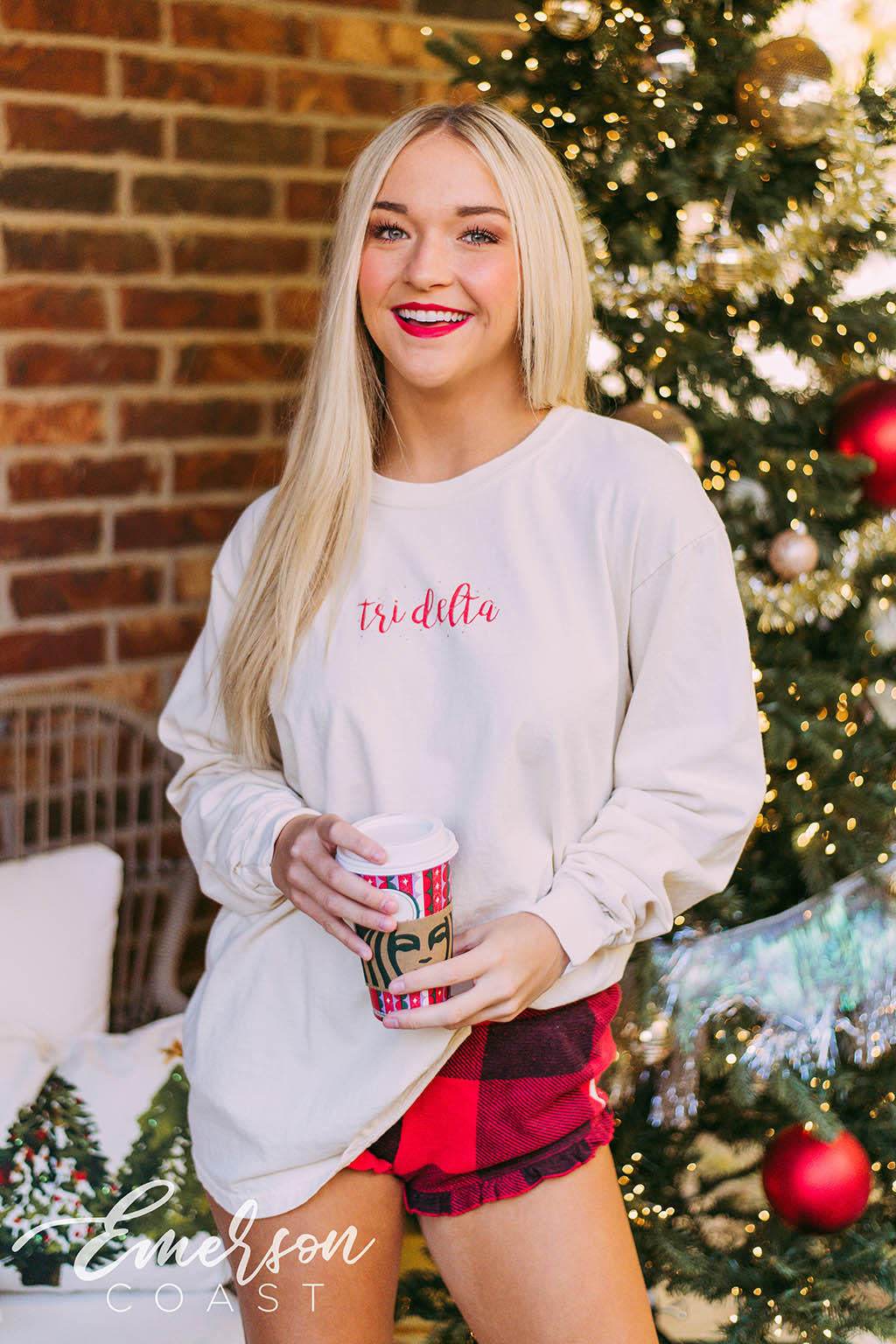 Delta Delta Delta Christmas Long Sleeve Tee