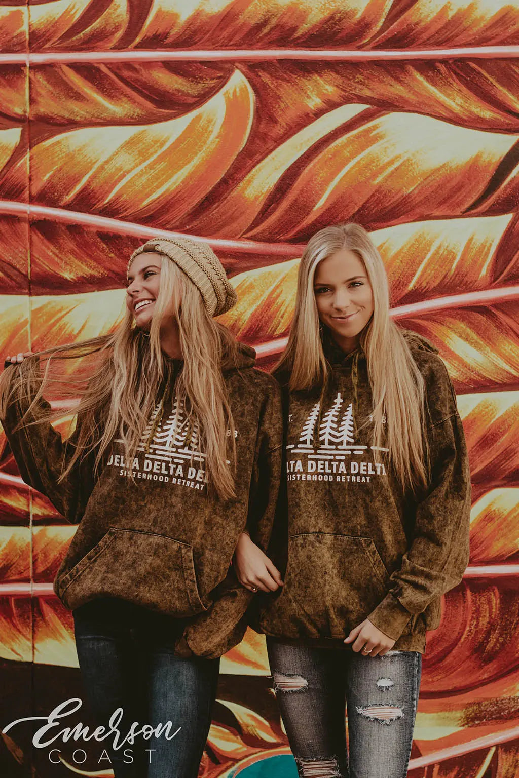 Delta Delta Delta Sisterhood Retreat Mineral Wash Hoodie