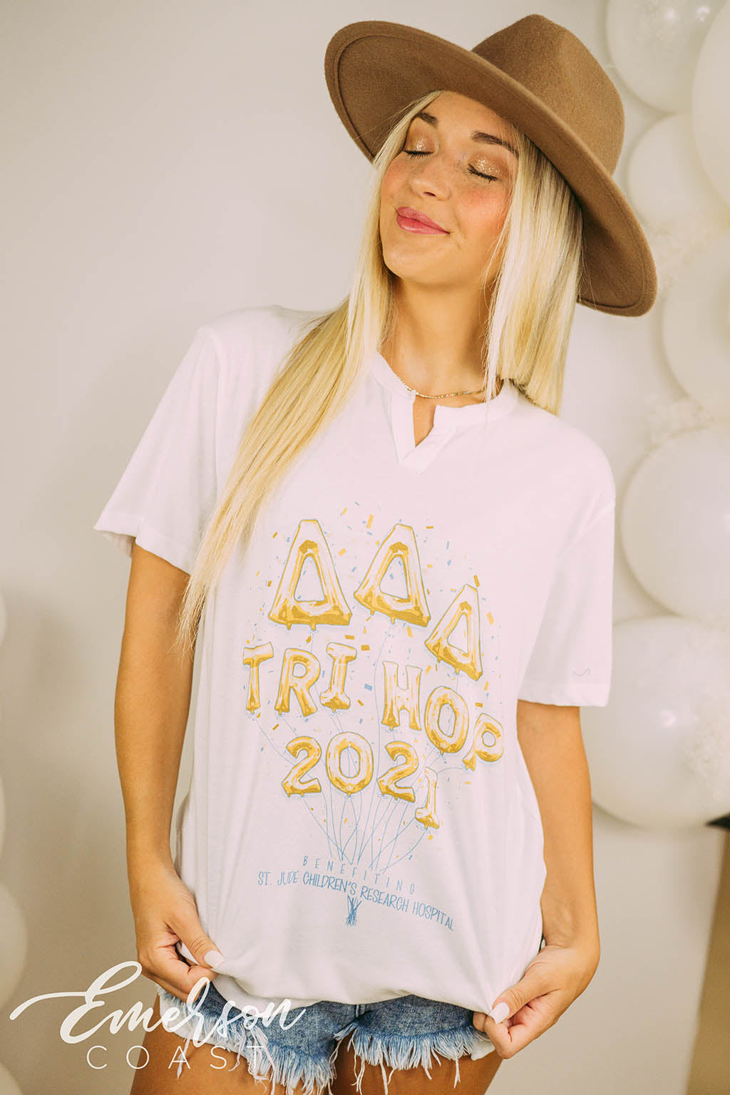 Delta Delta Delta Philanthropy Tri Hop Notch Tee