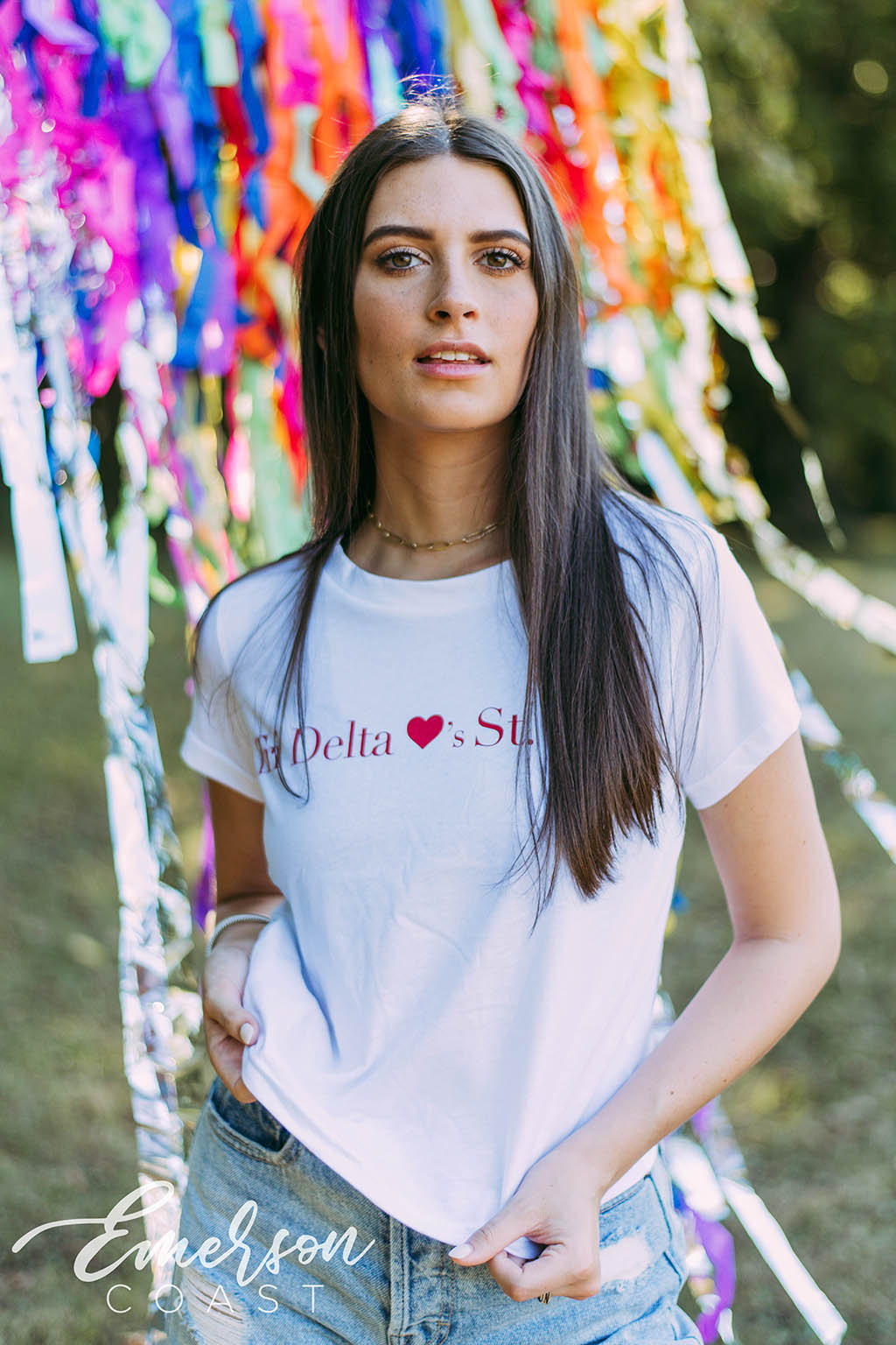 Tri Delta Hearts St. Jude Cropped Tee