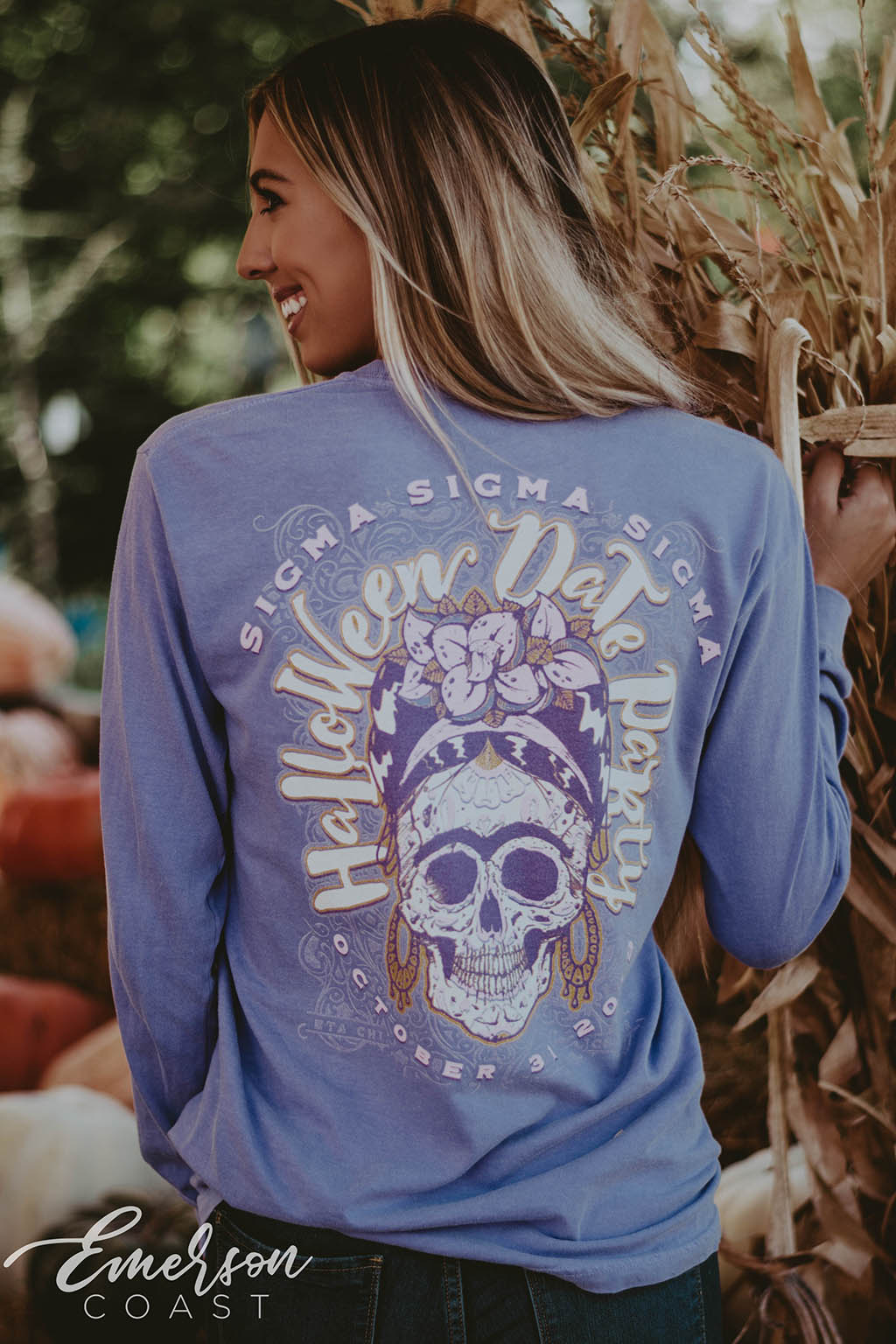Tri Sigma Halloween Date Party Long Sleeve Tee
