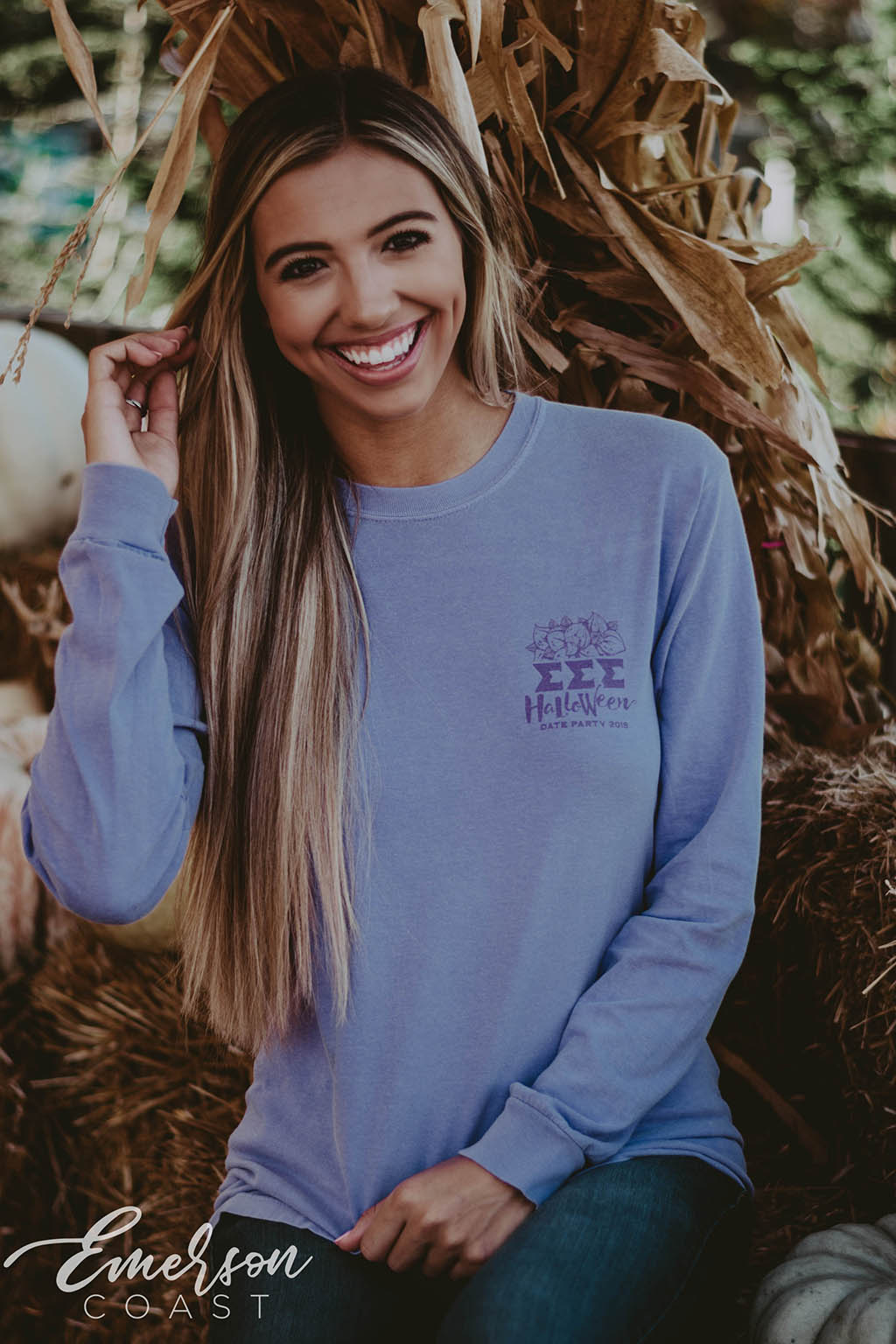 Tri Sigma Halloween Date Party Long Sleeve Tee