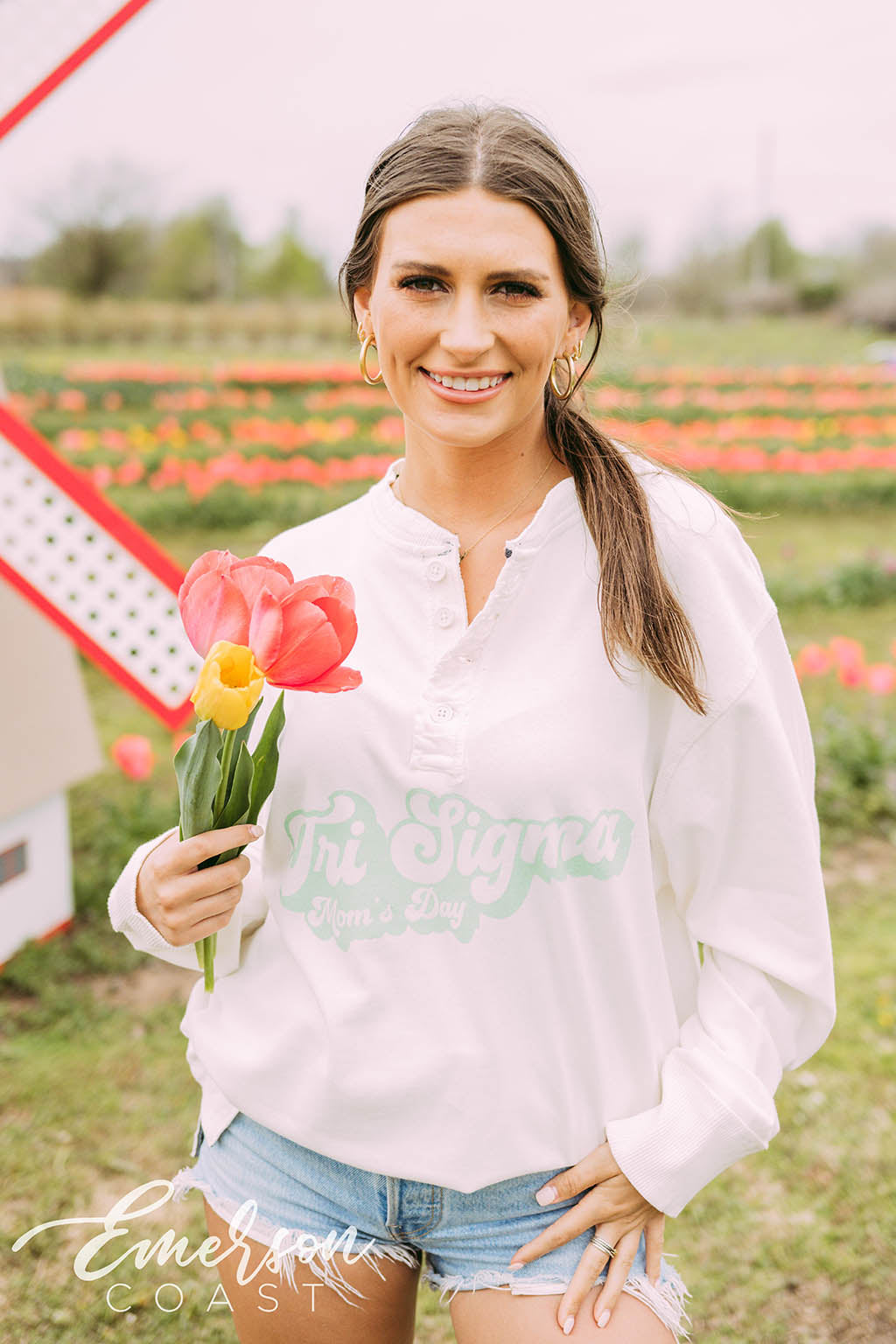 Tri Sigma Moms Day Thermal Henley