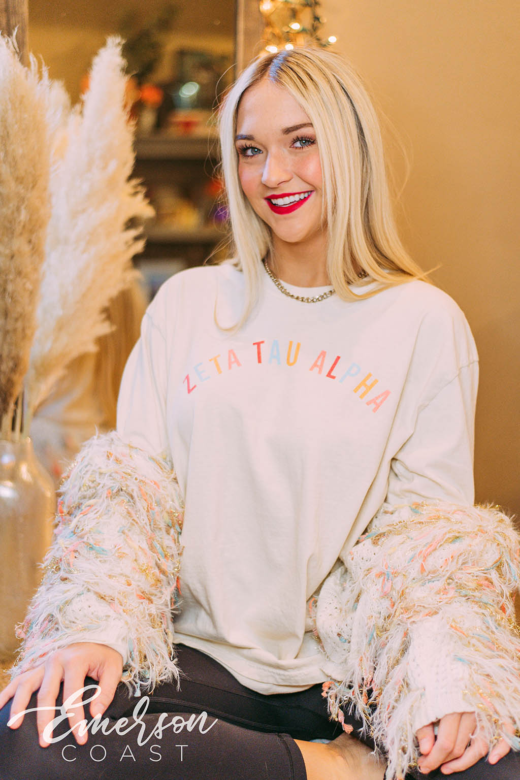 Zeta Tau Alpha Colorful Long Sleeve Tee