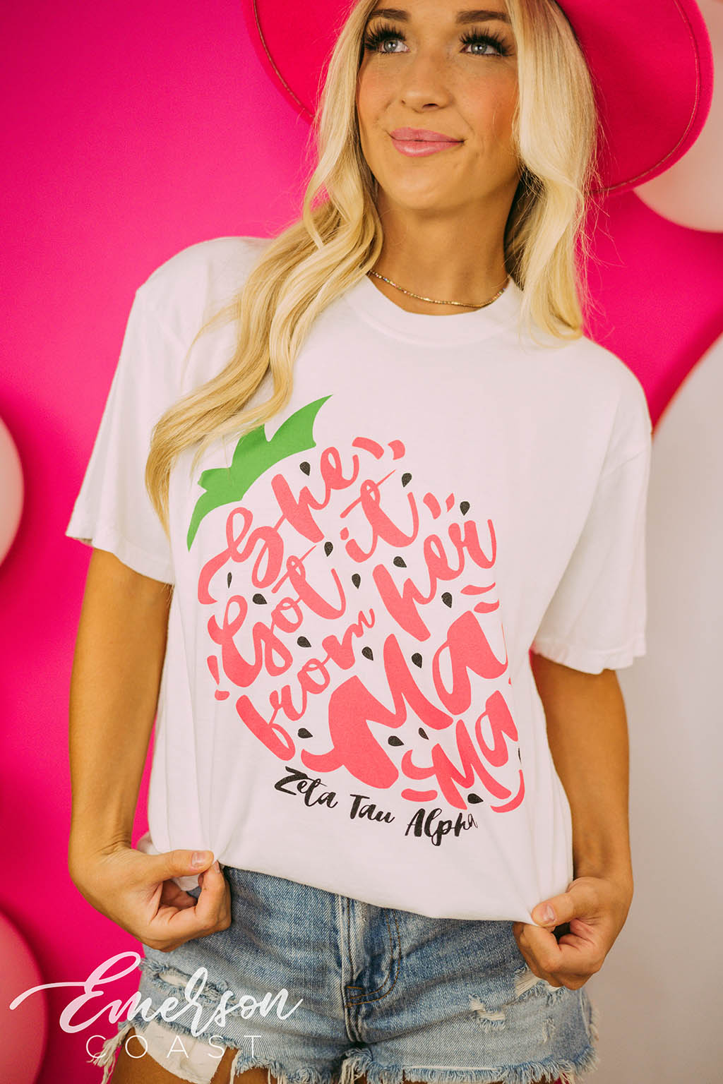 Zeta Tau Alpha Moms Day Strawberry Tee