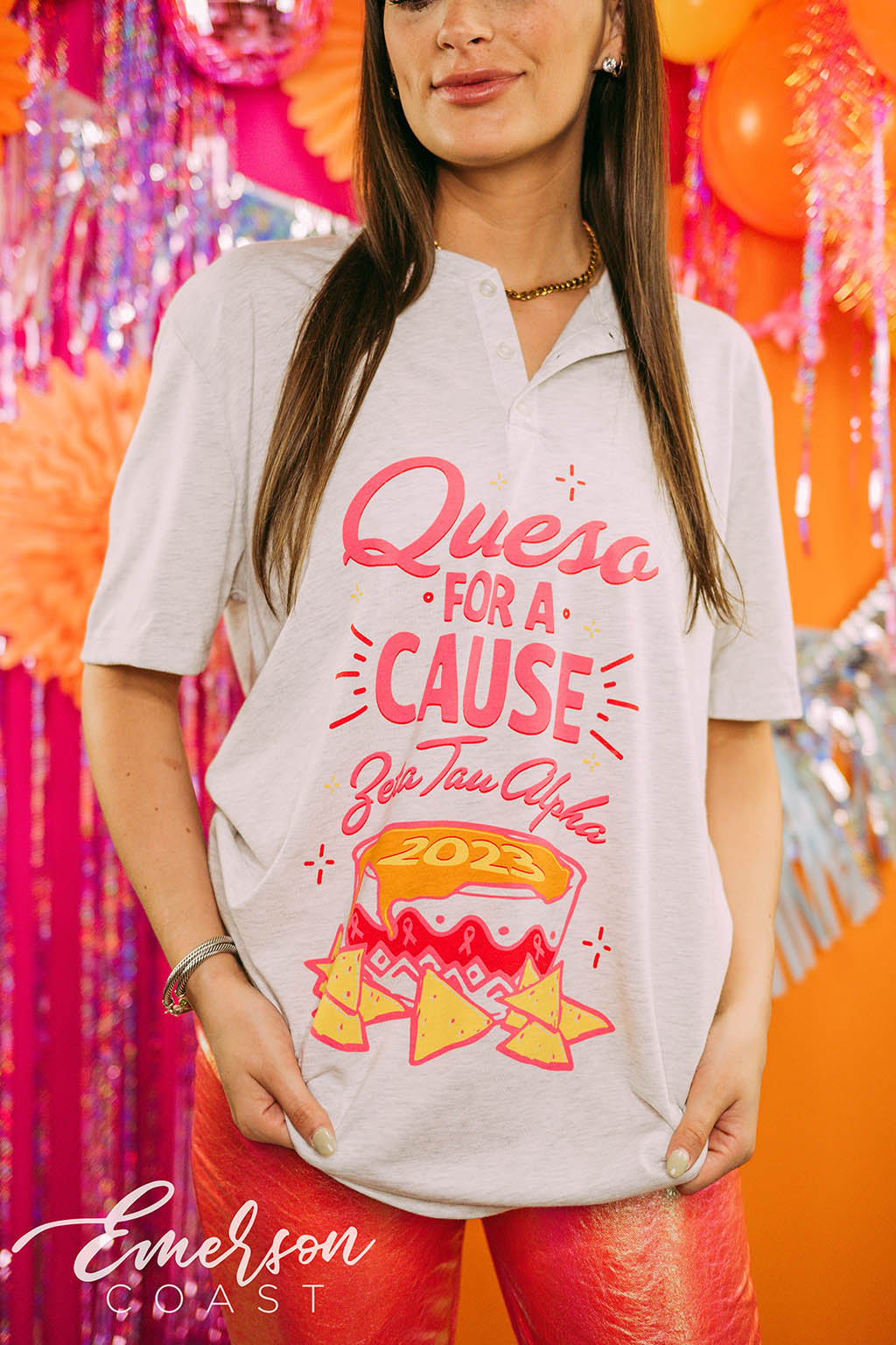 Zeta Tau Alpha Philanthropy Queso For A Cause Henley