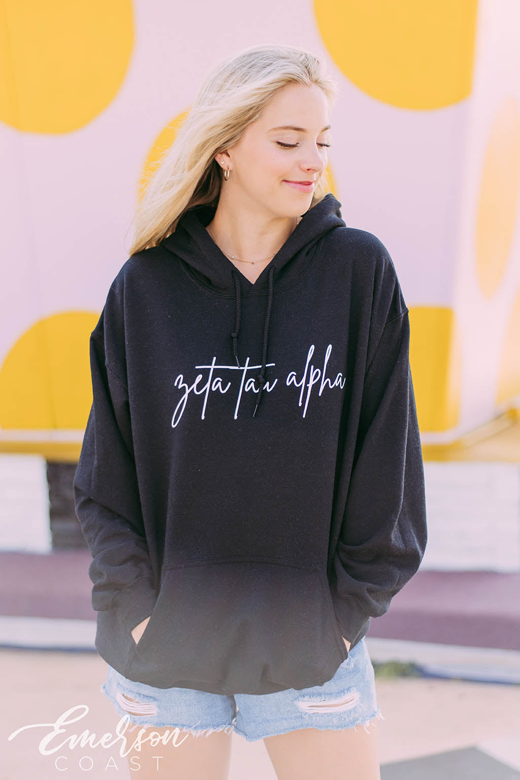 Zeta Tau Alpha Black PR Hoodie