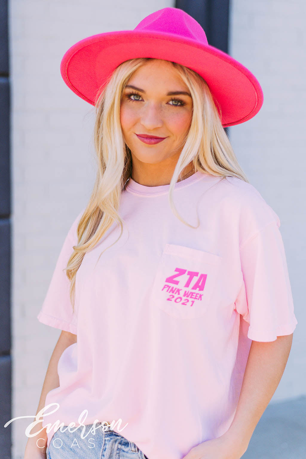Zeta Tau Alpha Tigers Think Pink Tee