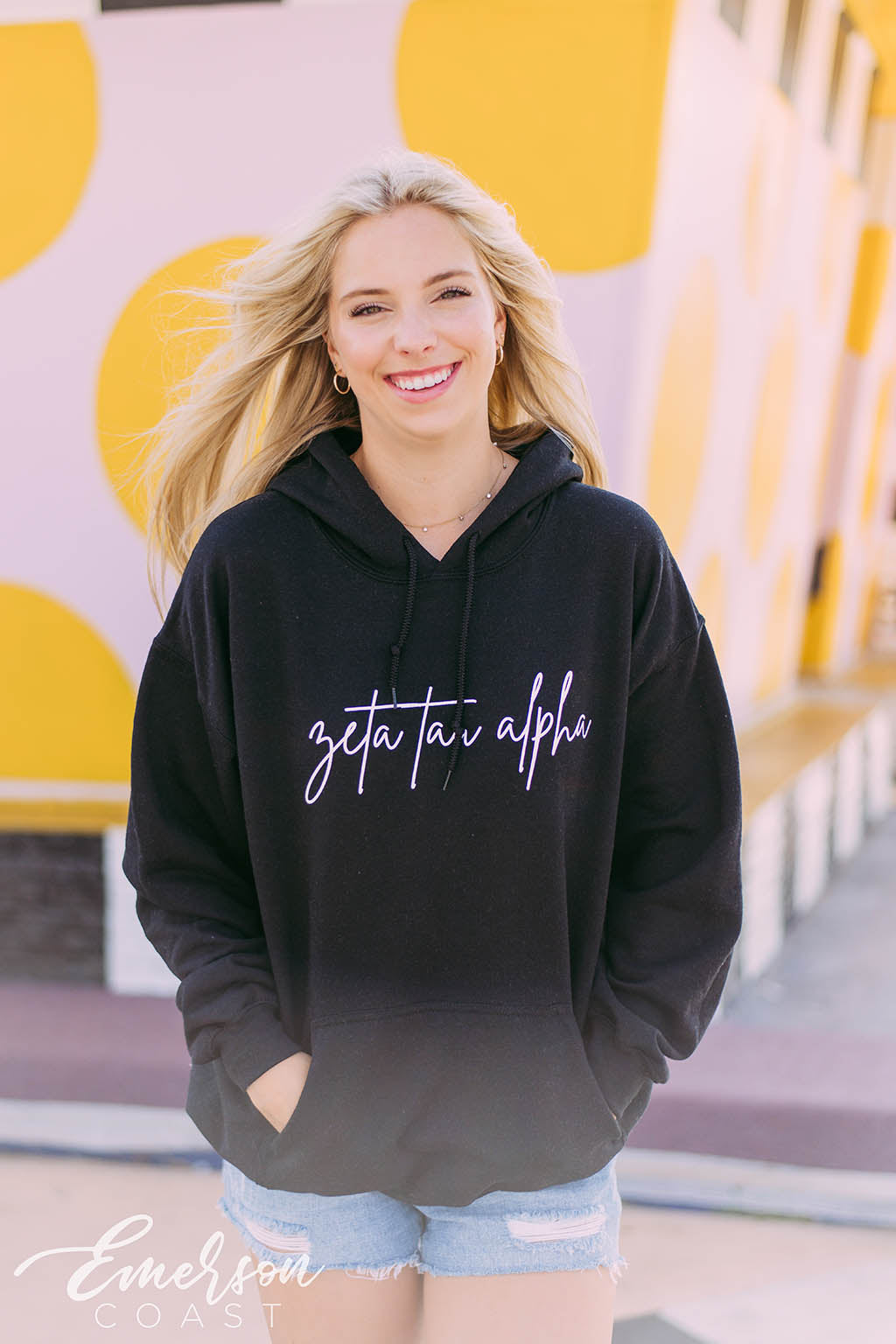 Zeta Tau Alpha Black PR Hoodie