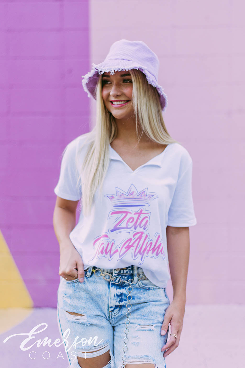 Zeta Tau Alpha 90's Airbrush Notch Tee