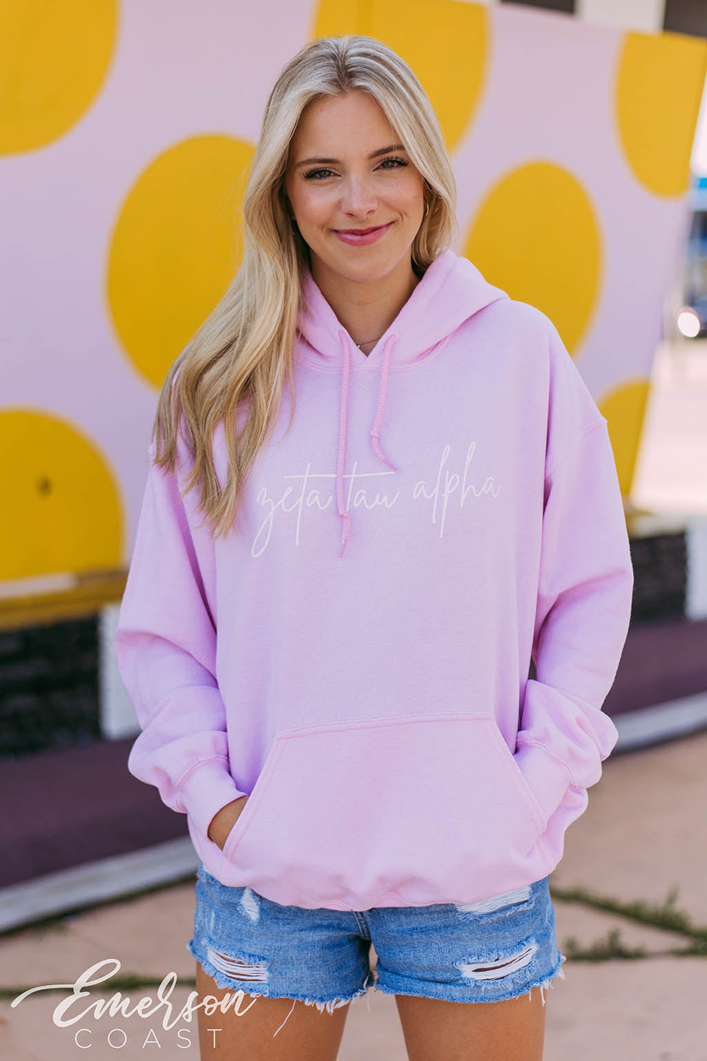 ZTA Pink Script Hoodie