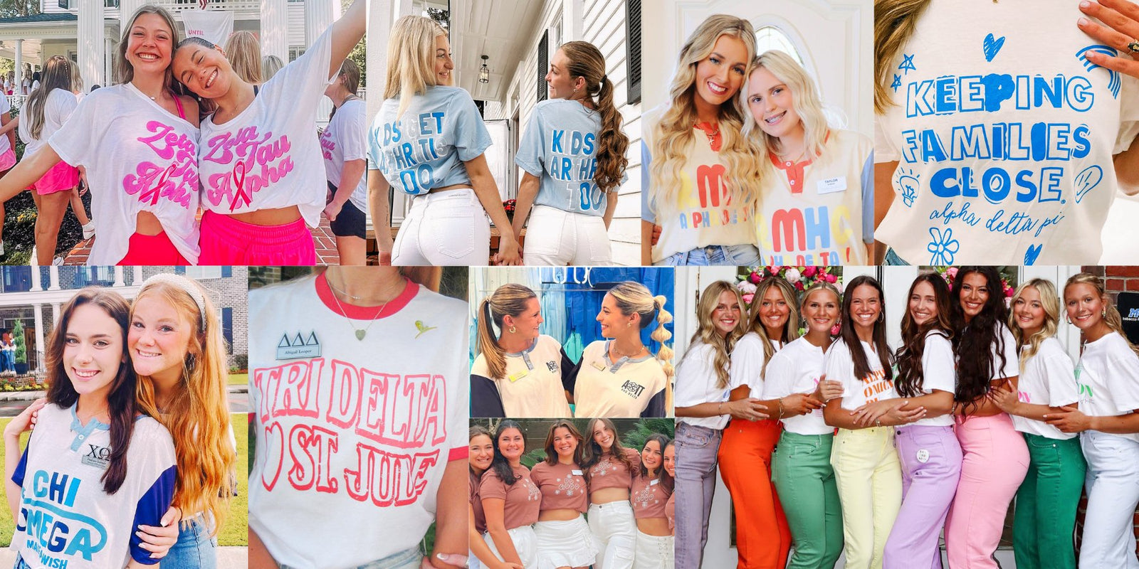 Comfort Colors Sorority T-Shirt with Camp Design