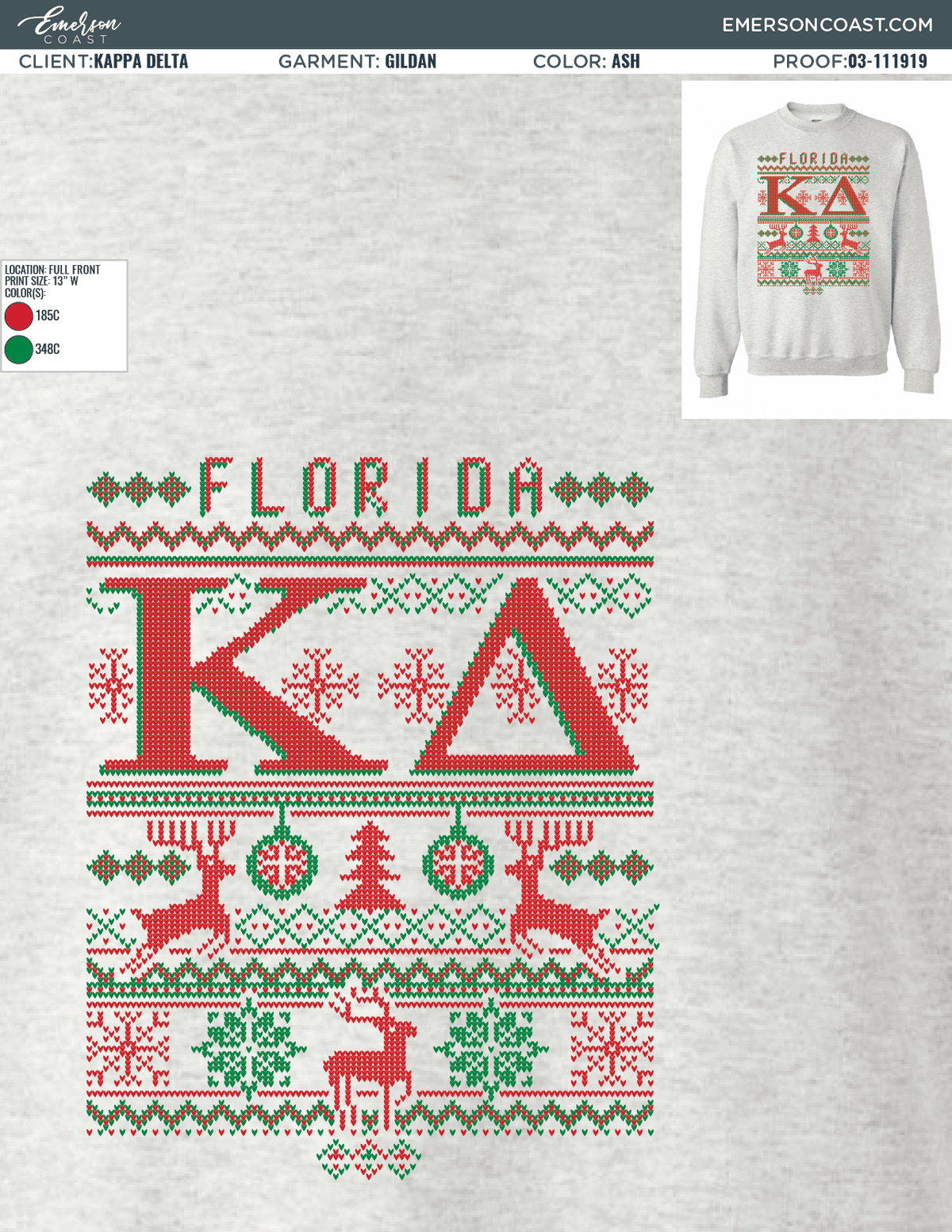 03-111919 Kappa Delta Florida Gulf Coast University Christmas Sweatshirts 2019-01