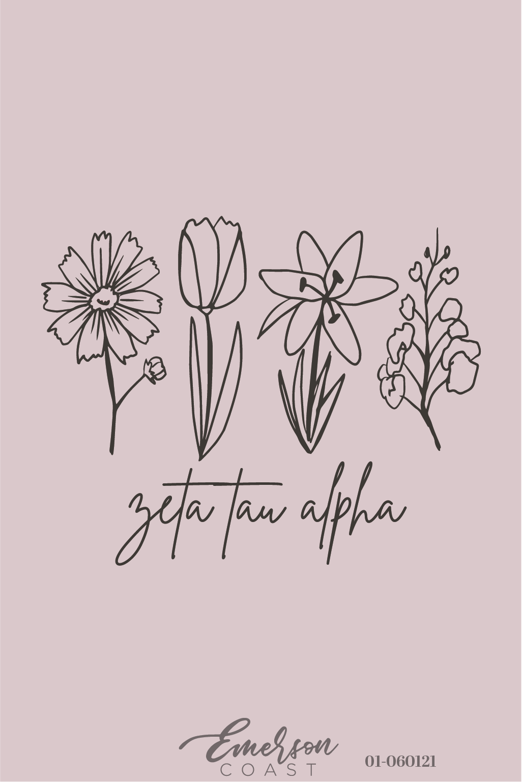 Zeta Tau Alpha Simple Floral Recruitment Tee