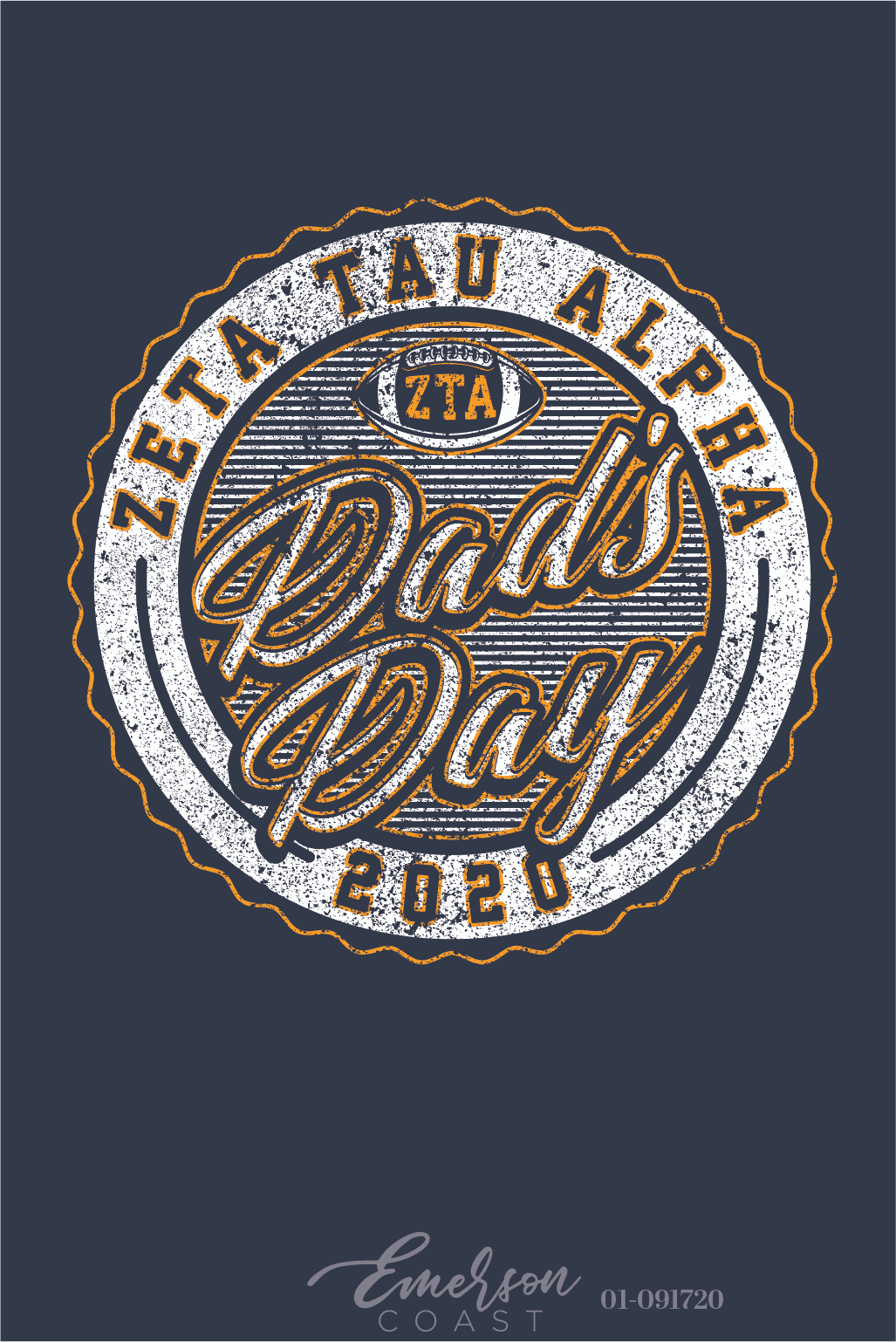 Zeta Tau Alpha Boise State University Dad's Day Vintage Football T-Shirt
