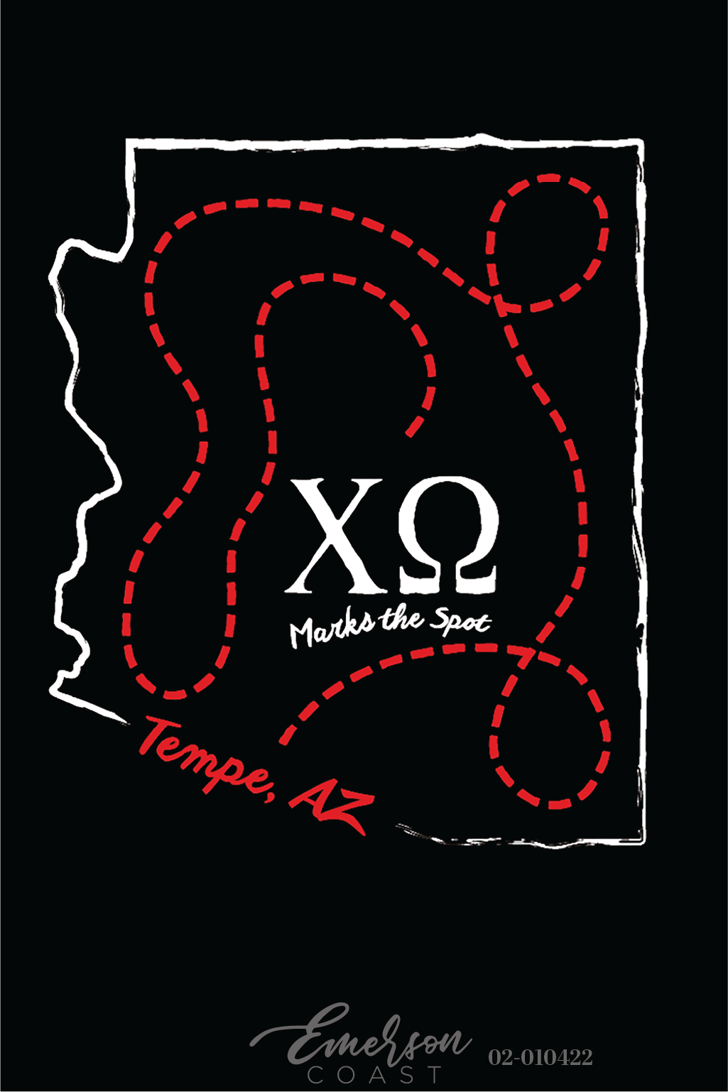 Chi Omega XO Marks The Spot Bid Day T-Shirt
