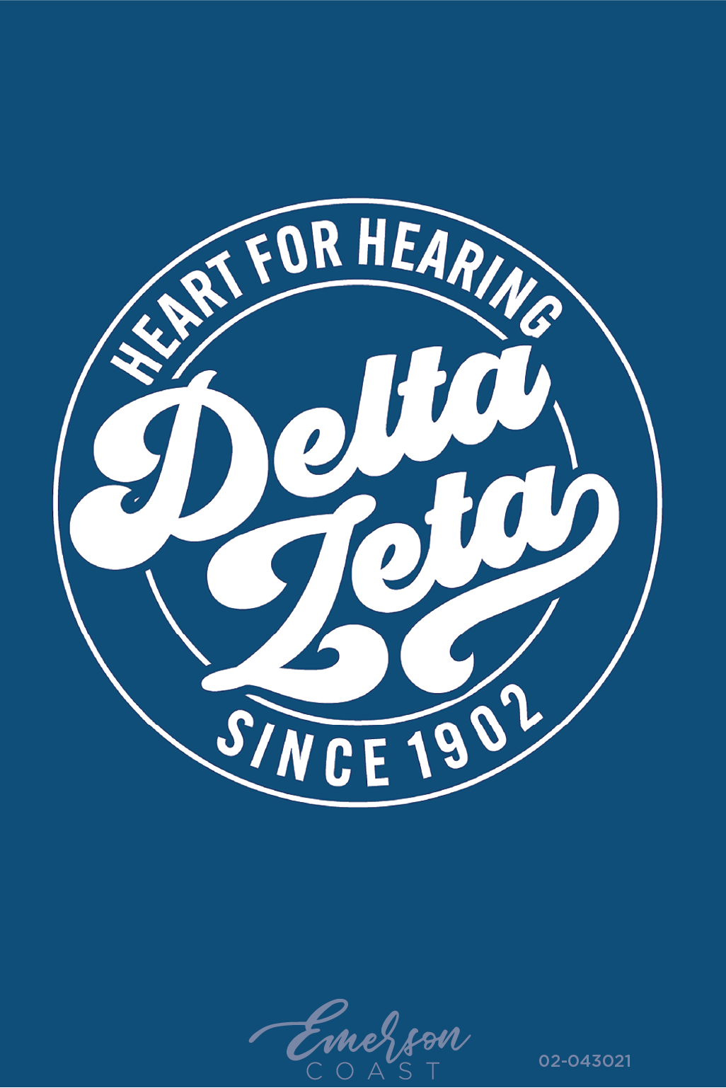 Delta Zeta Heart For Hearing Royal Blue Tee