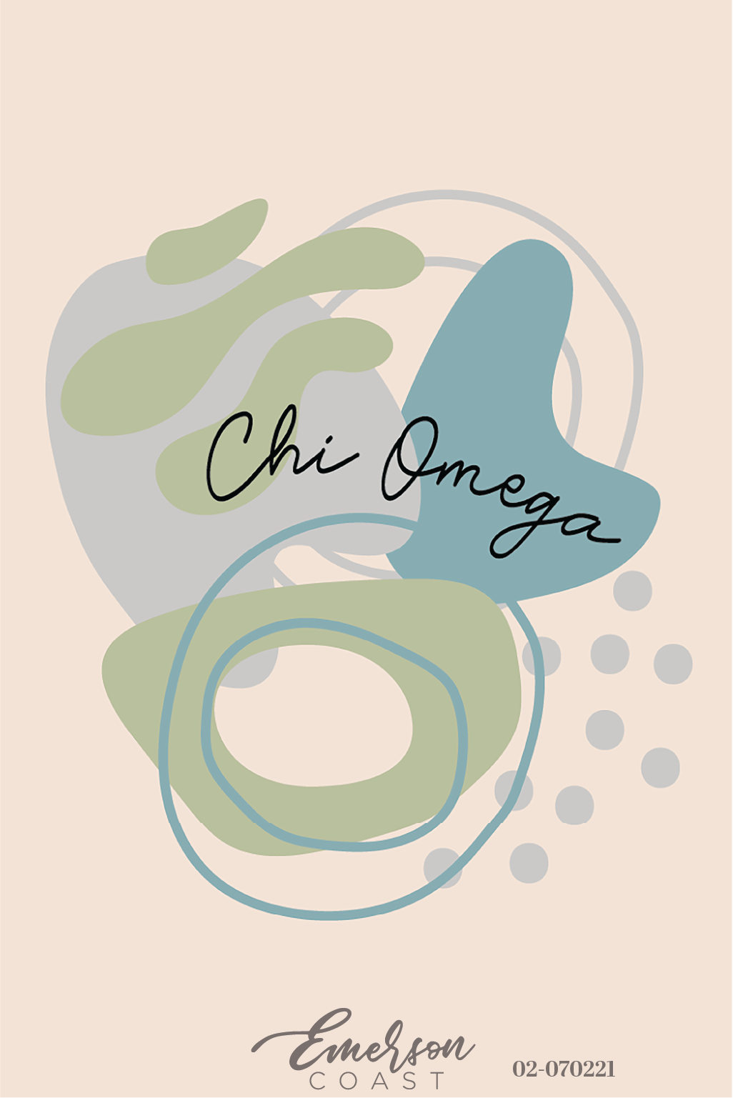 Chi Omega Abstract Recruitment T-shirt