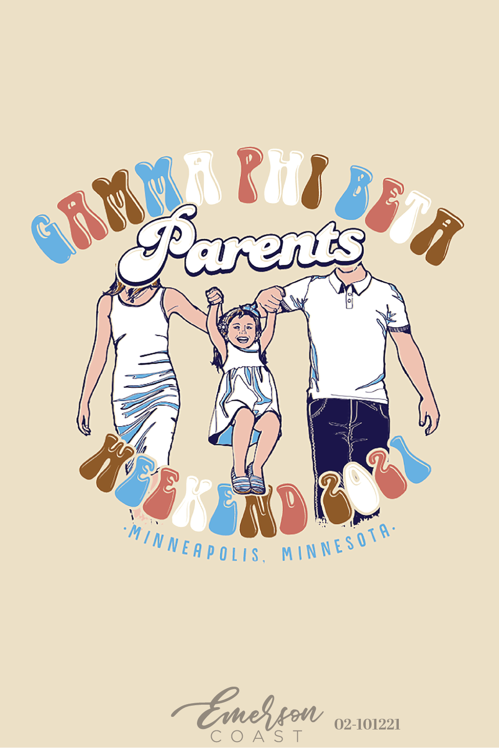 Gamma Phi Beta University Of Minnesota Parents Weekend T-Shirt