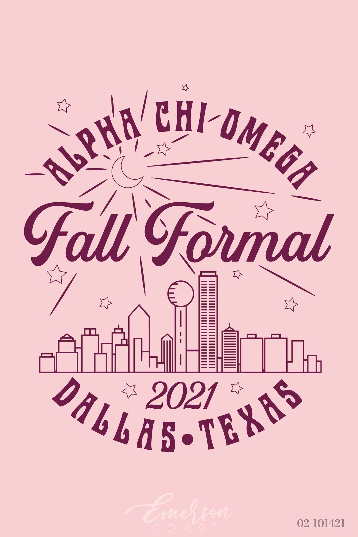 Alpha Chi Omega Southern Methodist University Formal T-shirt