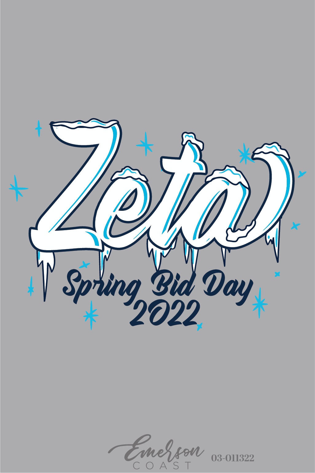 Zeta Tau Alpha Icey Bid Day T-Shirt