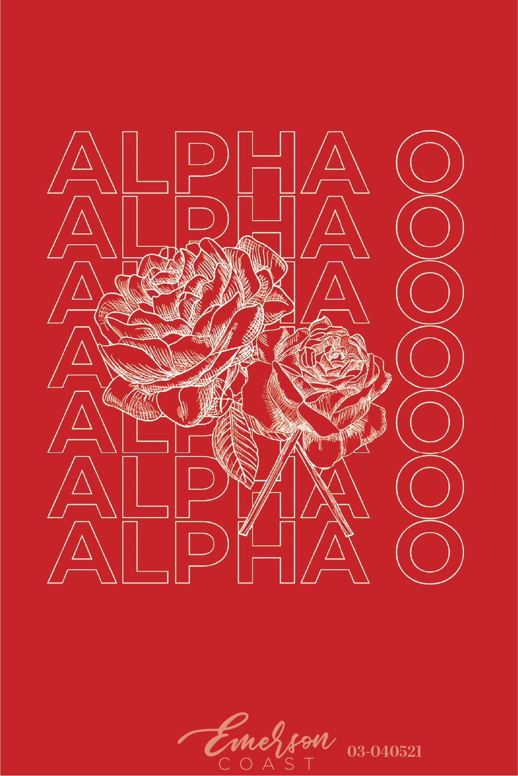 Alpha Omicron Pi Red Roses Bid Day T-Shirt
